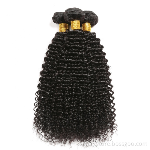 Cheap Raw Indian 100% Human Hair Kinky Curly Bundles With Closure Virgin Mink Brazilian Cuticle Aligned Hair Weaves